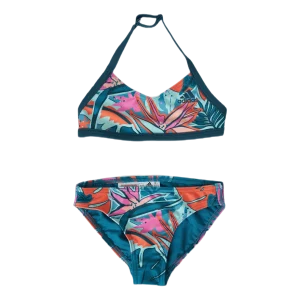 Girls Flower Bikini Active Teal / Wild Teal
