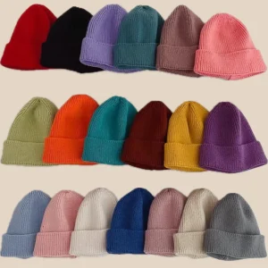 Barnmössa – Blå/Rosa/Lila/Röd/Svart/Grön/Grå/Orange/Beige/Gul, Bomull, Storlek 1–4 år