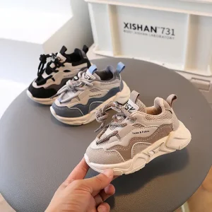 Barnsneakers Storlek 21-28 – Lättviktiga & Andningsbara | Elastiska Snören Sportskor