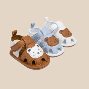 Sandal med kardborreband – BearSteps Flickor, Blå/Brun/Vit, Storlek 0–2 år