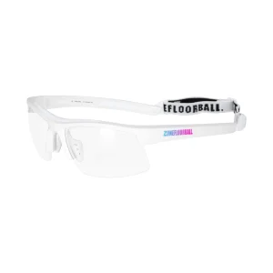 Zone Innebandyglasögon PROTECTOR Kids White/Prizm