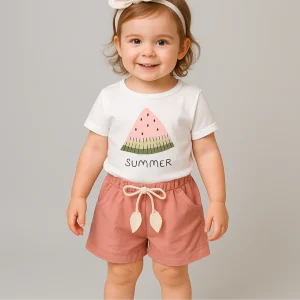 Sommrig Flickset – Bekväm Bomull | Luna & Fleur Kläder Storlek 1–4 år