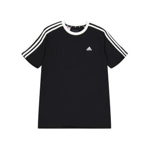 Essentials 3-Stripes Cotton Loose Fit Boyfriend T-Shirt Black