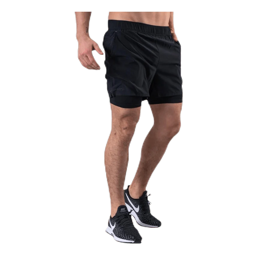 ADV Essence 2-In-1 Stretch Shorts Black - Bild 4