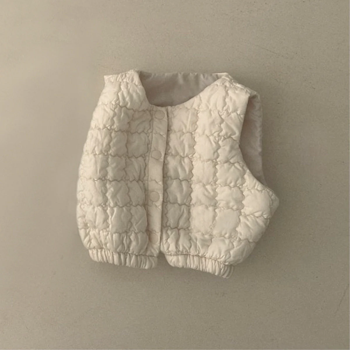 Vadderad Väst | CloudNest Unisex, Grå/Beige, Bomull, 0–3 år - Bild 3