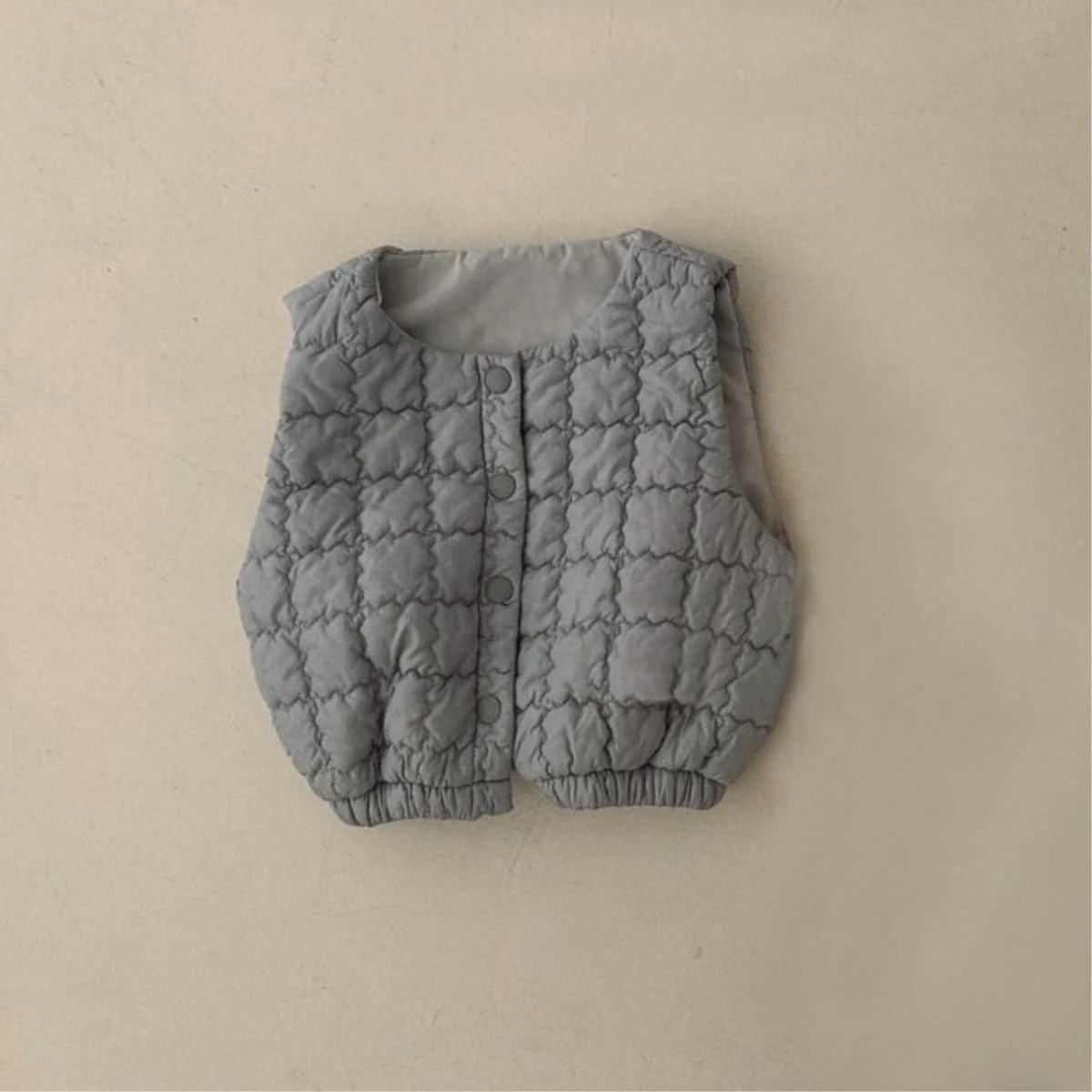 Vadderad Väst | CloudNest Unisex, Grå/Beige, Bomull, 0–3 år - Bild 5