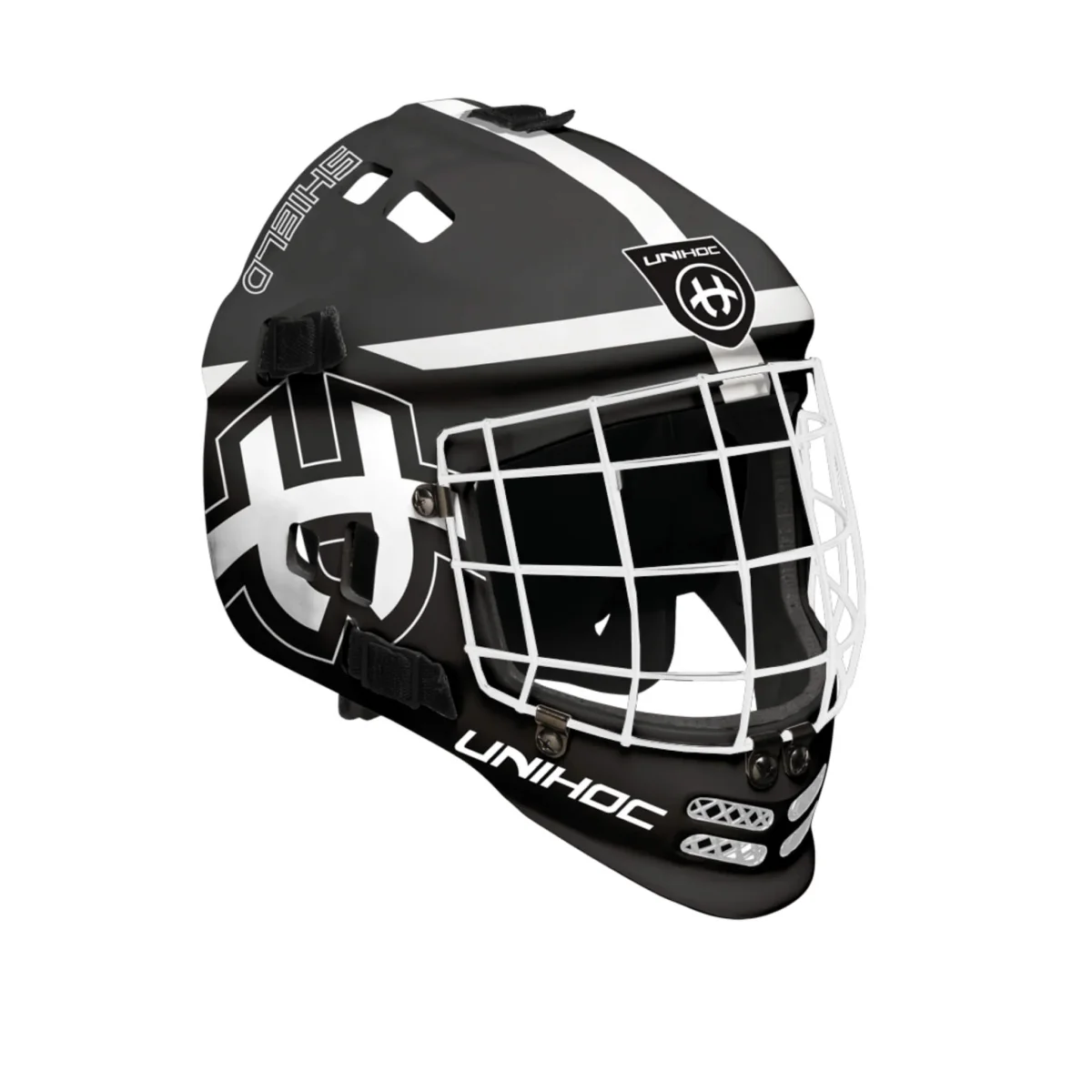 Unihoc Målvaktshjälm SHIELD Black/White - Bild 2