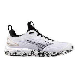 Mizuno Innebandyskor WAVE Luminous 3 White/Black/GE Gold