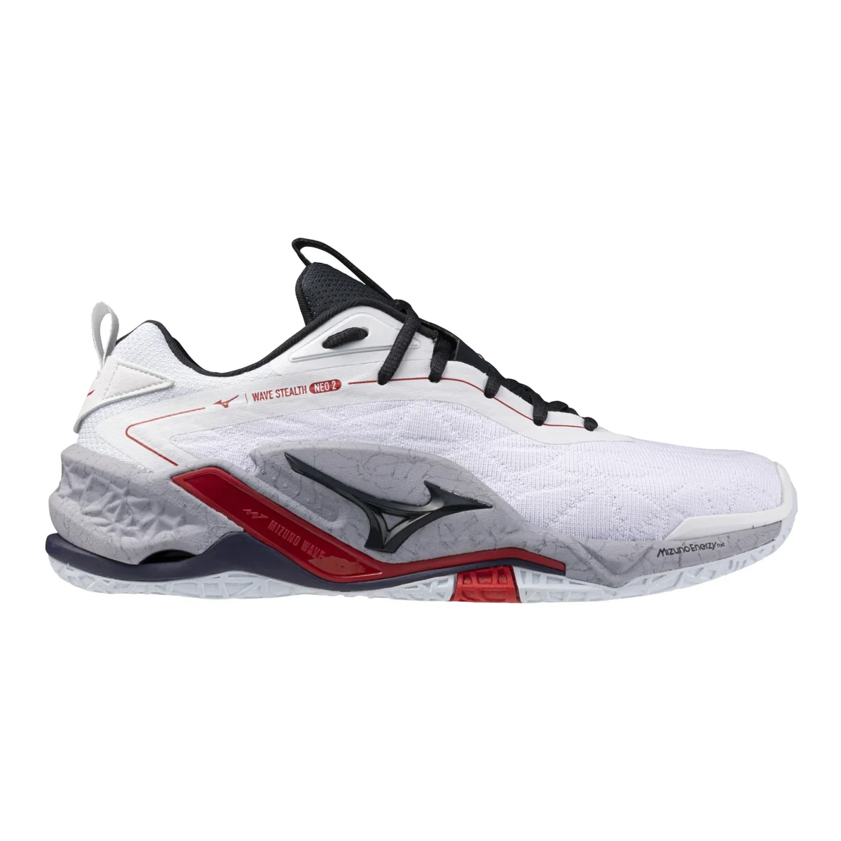 Mizuno Innebandyskor WAVE Stealth Neo 2 White/Salsa/Black - Bild 2