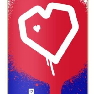 Blueprint Spray Heart V2 Komplett Skateboard (Röd/Blå)