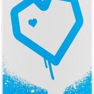 Blueprint Spray Heart V2 Komplett Skateboard (Blå/Vit/Rosa)