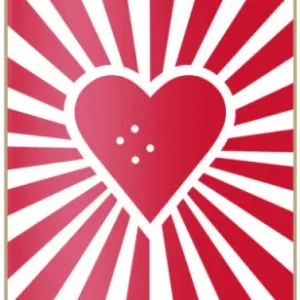 Heart Supply Burst Logo Komplett Skateboard (Röd)
