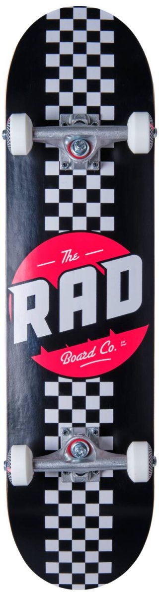 RAD Checker Stripe Komplett Skateboard (Svart)