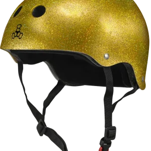 Triple Eight Glitter Sweatsaver Skate Hjälm (Guld)