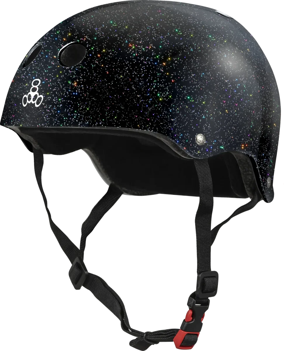 Triple Eight Glitter Sweatsaver Skate Hjälm (Svart)